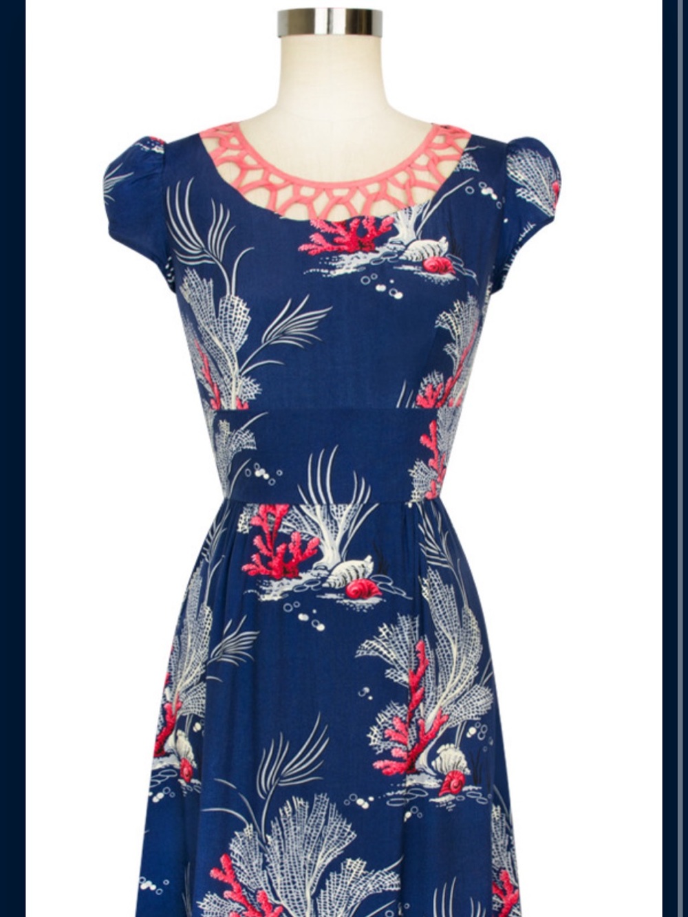 Lupe Dress in Deep Sea Coral - Size 6